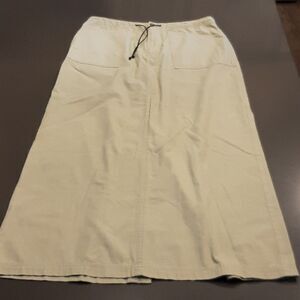 J.Jill Cream Cotton Maxi Skirt